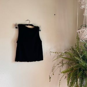 Knit High Neck Crop Top